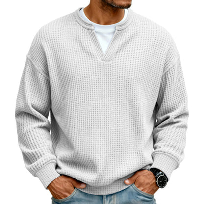 Byron - Refined Waffle Knit Pullover | By Julian & Claire Toronto