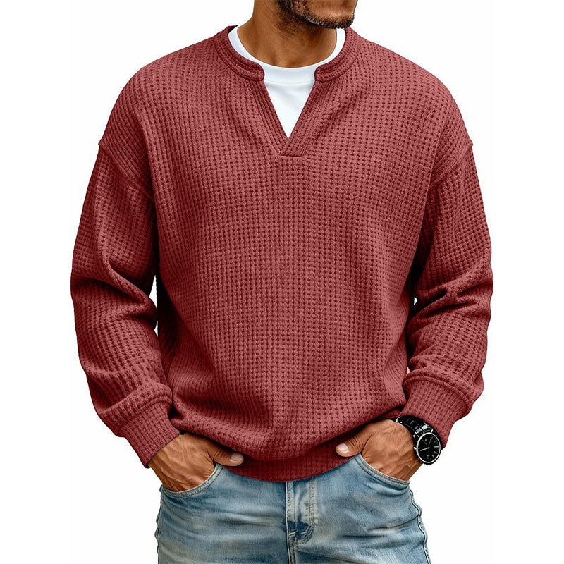 Byron - Refined Waffle Knit Pullover | By Julian & Claire Toronto