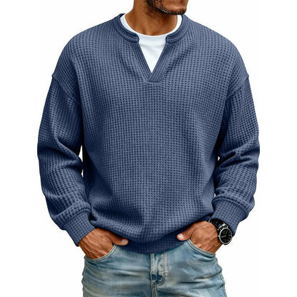 Byron - Refined Waffle Knit Pullover | By Julian & Claire Toronto