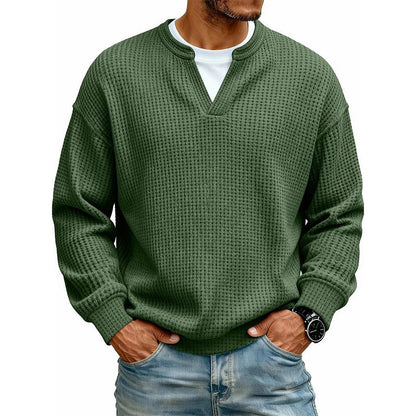 Byron - Refined Waffle Knit Pullover | By Julian & Claire Toronto
