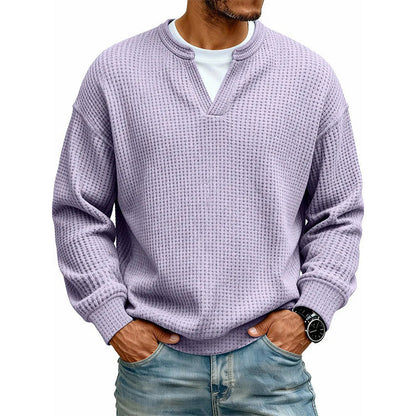 Byron - Refined Waffle Knit Pullover | By Julian & Claire Toronto