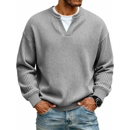 Byron - Refined Waffle Knit Pullover | By Julian & Claire Toronto