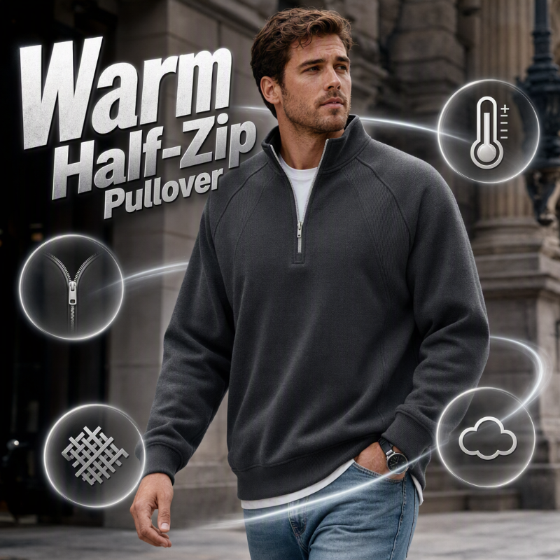 Cain - Classic Half-Zip Pullover | By Julian & Claire Toronto