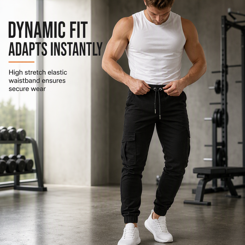 Bruno - Modern Slim Fit Cargo Joggers | By Julian & Claire Toronto