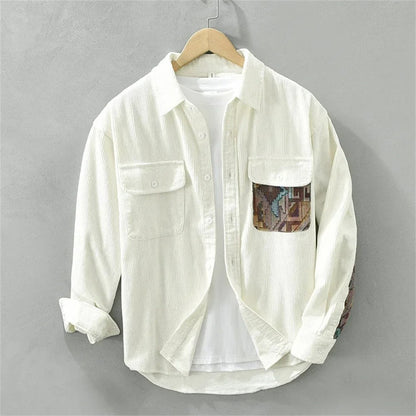 Mercer - Textured Patchwork Button-Up Shirt | By Julian & Claire Toronto